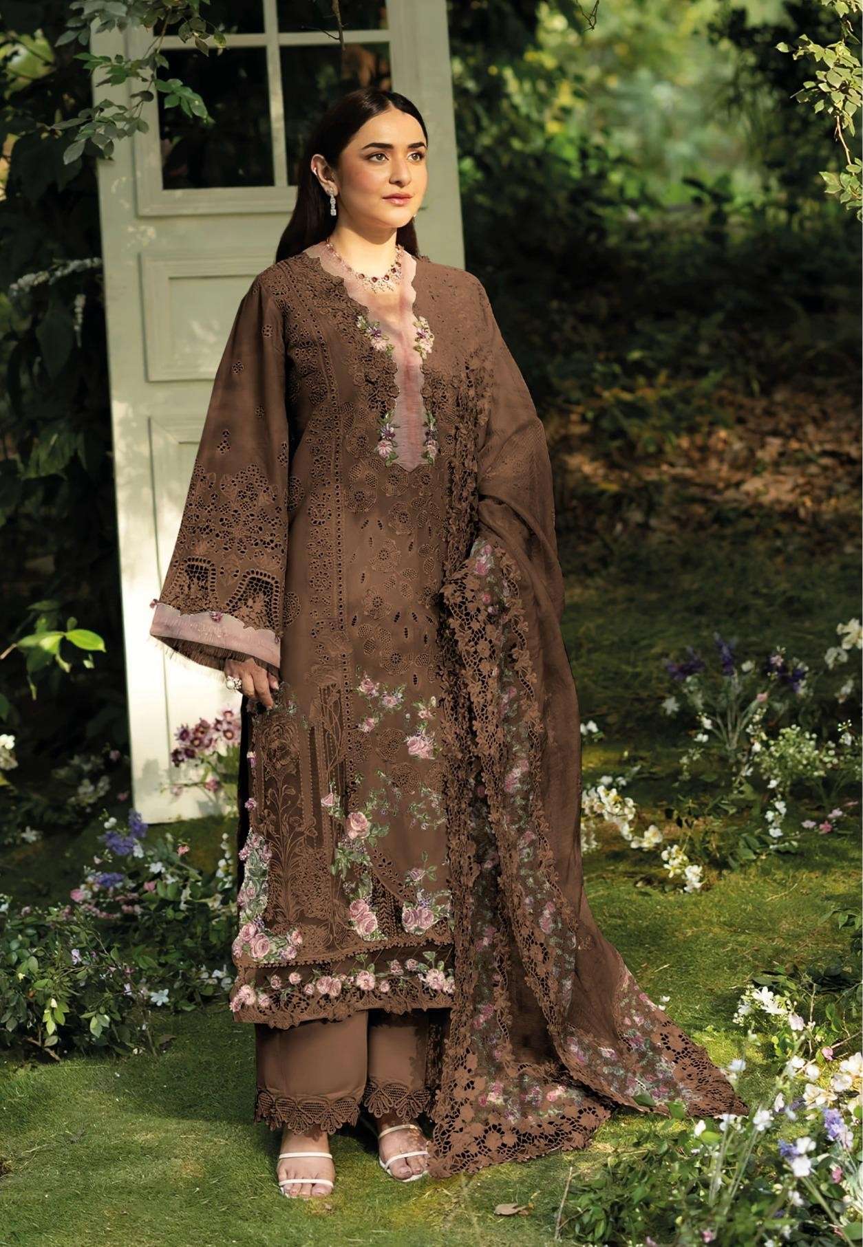 DEEPSY SUITS 2046 COTTON HEAVY EMBROIDERY DARK COLOR PAKISTANI SET WHOLESALE
